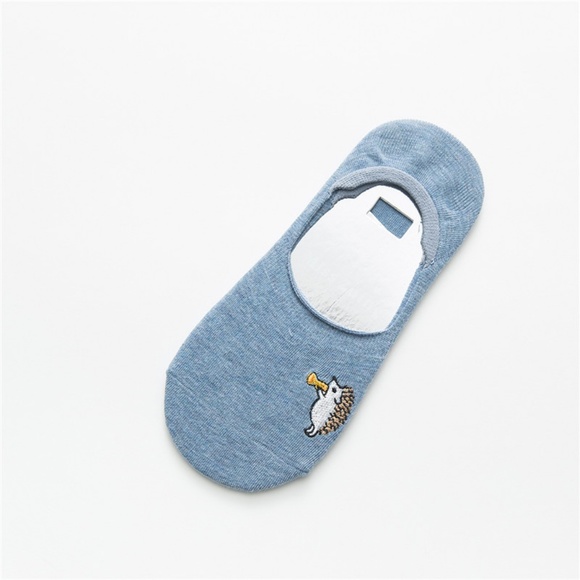 5 Pairs Women Hedgehog No Show Ankle Socks - Picture 8 of 8